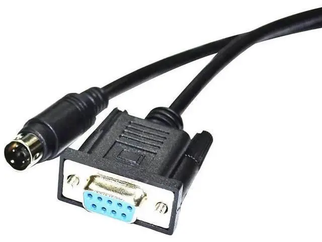 Alt view image 3 of 6 - 3M DB9 Female to Mini DIN 4Pin MD4 RS232 Serial Communication Cable, Dedicated for Estun ESV Touchscreen Connecting to Estun EP PLC