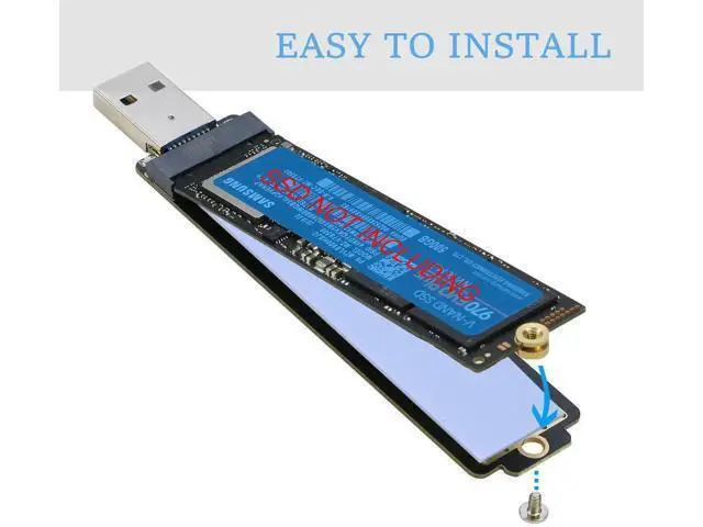 Alt view image 3 of 6 - M.2 to USB 3.1 Adapter, Dual Protocol NVMe & SATA NGFF SSD Reader, M Key / B+M Key Compatible
