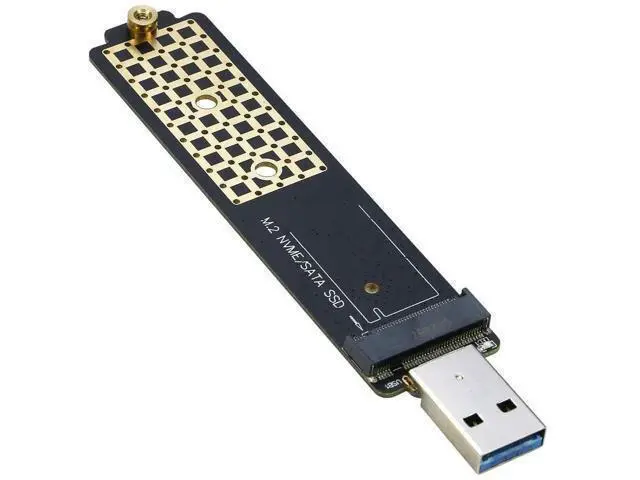 Alt view image 5 of 6 - M.2 to USB 3.1 Adapter, Dual Protocol NVMe & SATA NGFF SSD Reader, M Key / B+M Key Compatible