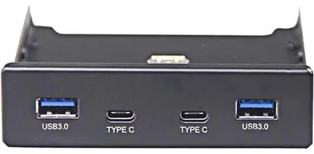 Main image of 3.5 Inch Floppy Bay 4-Port USB Hub, Dual 5Gbps USB 3.1 Type-C + Dual USB 3.0 Type-A Front Panel Adapter, 19Pin USB 3.0 Header Splitter for Desktop PC Chassis