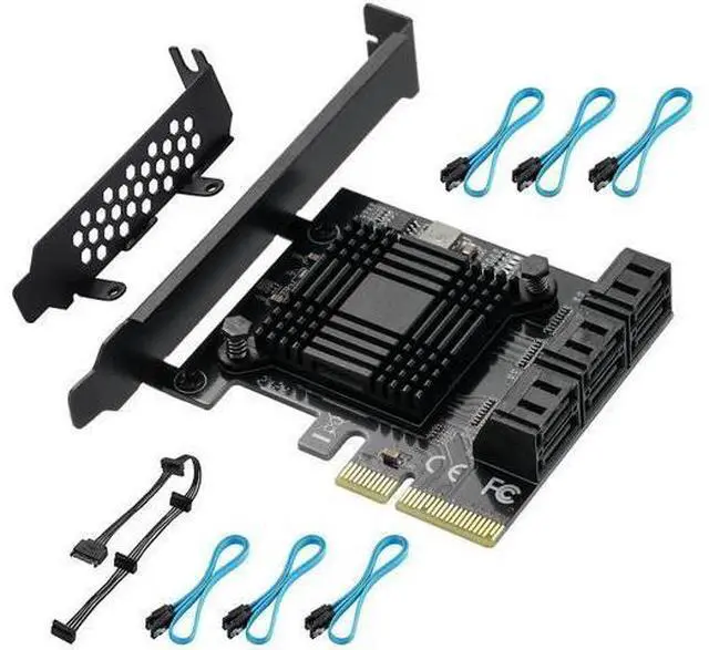 Main image of 6 Ports PCIe to SATA 3.0 Expansion Card, 6Gbps SATA III Adapter with ASM1166 Chipset