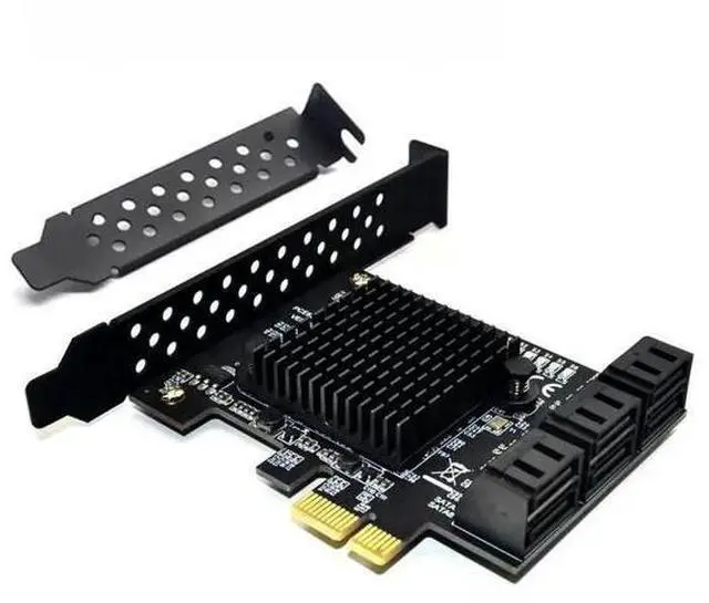 Main image of 6 Port SATA 3.0 to PCIe Expansion Card, PCI Express SATA 3 Converter with Aluminum Heatsink, Marvell 88SE9215 Chipset for Multiple SATA HDD SSD Storage Expansion
