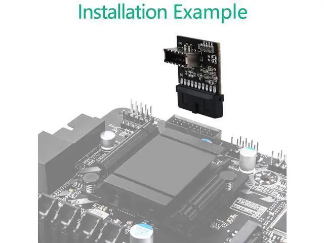 Alt view image 3 of 5 - USB 3.1 Gen 2 20Pin IDC Header to Type E A-Key Adapter, Motherboard Internal Converter for Type C Panel Mount
