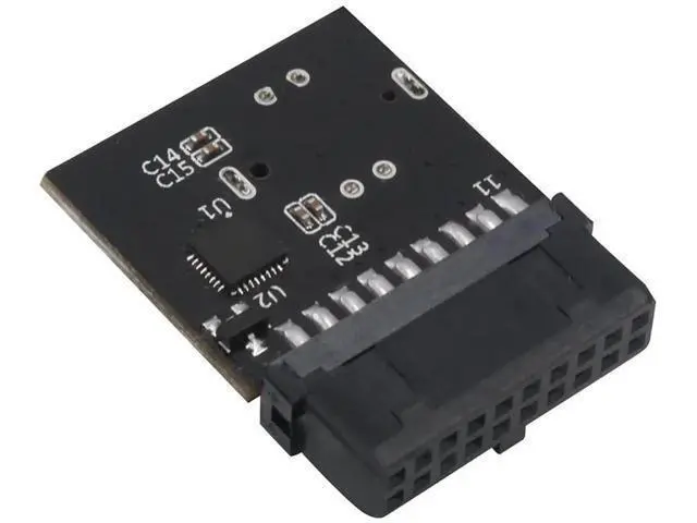 Alt view image 5 of 5 - USB 3.1 Gen 2 20Pin IDC Header to Type E A-Key Adapter, Motherboard Internal Converter for Type C Panel Mount