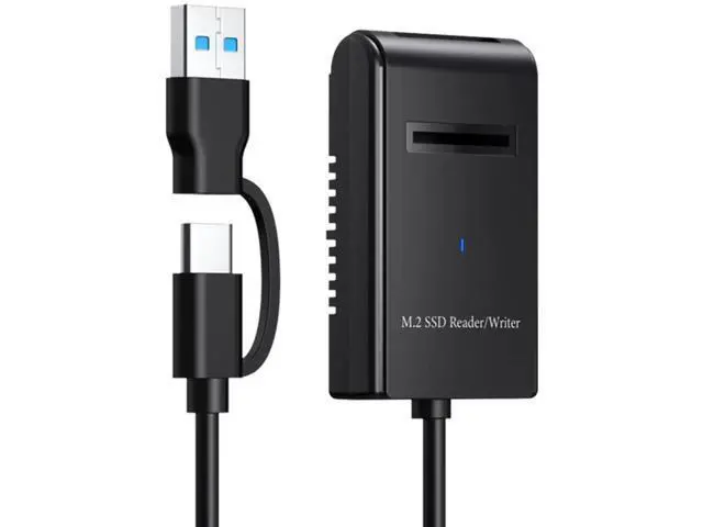 Alt view image 5 of 7 - USB 3.0 Type-C & Type-A to M.2 NVMe/SATA SSD Enclosure, RTL9210B Chip, Horizontal External Docking Case