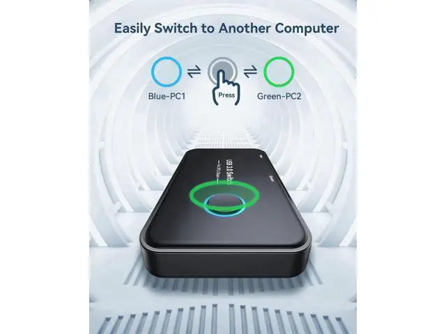 Alt view image 4 of 7 - 2 Port USB 3.0 Switch Selector, 2 PCs Share 4 USB Devices KVM Switcher for Keyboard Mouse Printer Scanner, Comes with 2 USB Cables & 1 Micro USB Power Cable