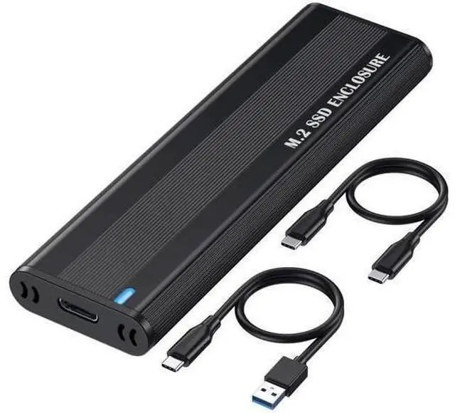 Main image of Tool-Free M.2 NVMe & SATA SSD Enclosure, 10Gbps USB-C M.2 to USB Adapter, Supports M Key / B+M Key 2242/2260/2280 Drives
