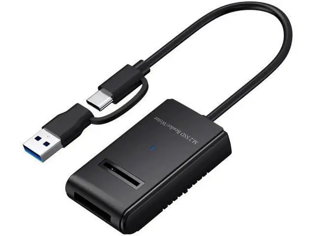 Main image of USB 3.0 Type-C/A to M.2 NVMe SATA SSD Enclosure, RTL9210B Chip M-Key NGFF External Docking Case, Horizontal Design