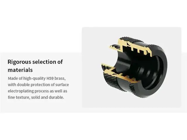Alt view image 3 of 7 - 4 Pack Black 90-Degree Rotary G1/4 Male to Female Elbow Fitting, Rotatable Thread Extender Adapter for PC Water Cooling Loop