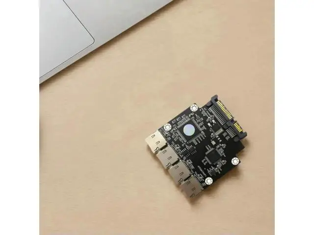 Alt view image 2 of 3 - 4-Port SD/TF to SATA Adapter, 2.5 Inch Card Converter for PC Motherboard & DVR