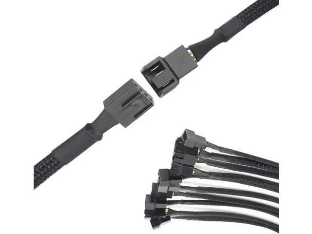 Alt view image 4 of 6 - 10 Pack 10 Inch 4-Pin PWM Fan Extension Cords for ATX PC Case Fans