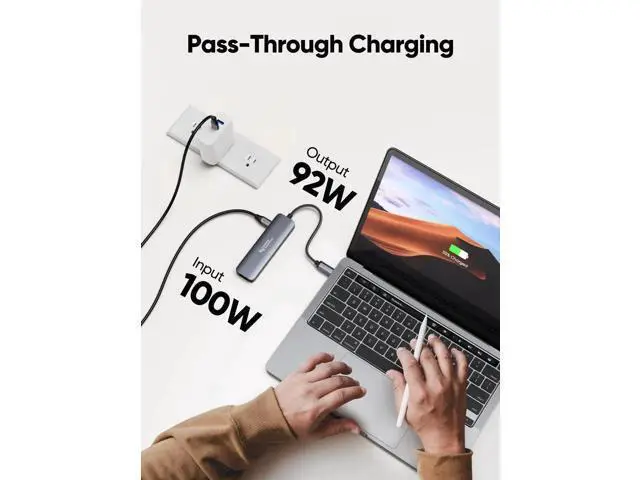 Alt view image 5 of 6 - CableCreation 5-in-1 USB C Multiport Hub Adapter, 4K HDMI Output, 100W PD Charging, 3×5Gbps USB 3.0 Ports, Portable USB C Dock for MacBook Pro/Air M1/M2, iPad Pro, Surface Pro, XPS