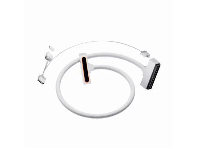 Alt view image 7 of 7 - 24Pin PSU Motherboard Power Extension Cable with ARGB Lighting, 90 Degree Right-Angle Design, 18AWG Copper Male-to-Female Power Cord, 5V 3-Pin RGB Connector, 2000W Power PC Management