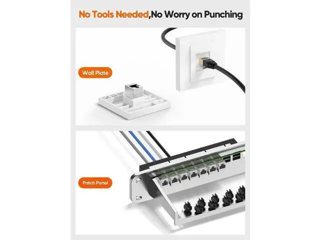 Alt view image 5 of 7 - 10-Pack Shielded RJ45 Female to Female Ethernet Coupler, Cat6 8P8C Inline LAN Cable Extender Adapter