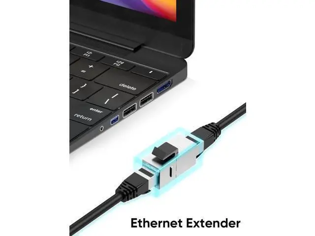 Alt view image 7 of 7 - 10-Pack Shielded RJ45 Female to Female Ethernet Coupler, Cat6 8P8C Inline LAN Cable Extender Adapter