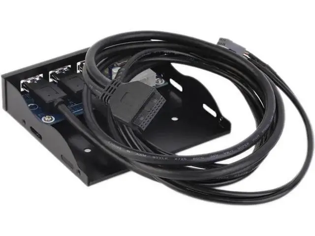 Alt view image 5 of 5 - 3.5" Bay Front Panel USB Hub, 2 USB 3.0 + 2 USB 2.0 with Cable