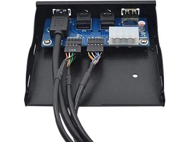 Alt view image 4 of 5 - 3.5" Bay Front Panel USB Hub, 2 USB 3.0 + 2 USB 2.0 with Cable