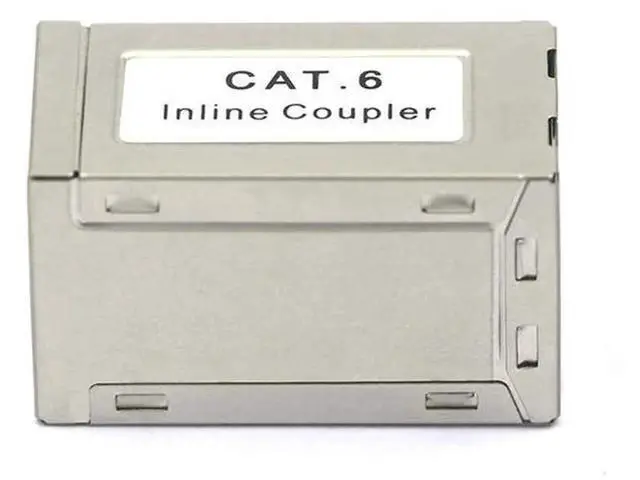 Alt view image 2 of 7 - 10 Pack Silver Shielded RJ45 Cat6 Coupler, Female to Female Inline PoE Ethernet Extender Connector Compatible with Cat5/Cat5e/Cat6 Network Cables