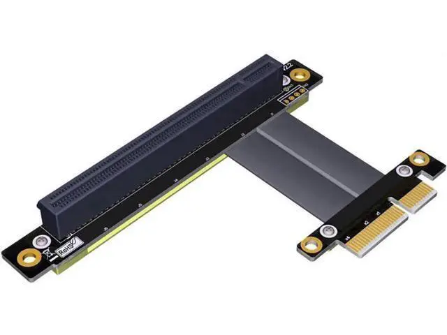 Alt view image 5 of 6 - PCIe 4X to 16X Riser Cable, Flexible GPU Extension Cord for Desktop PC