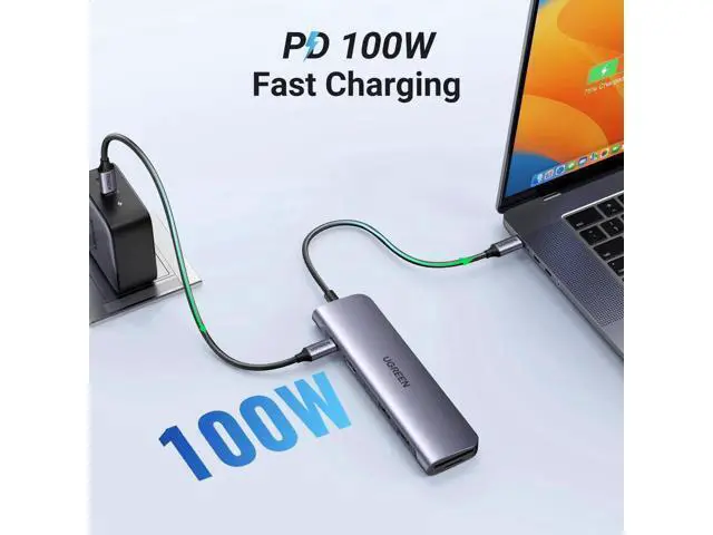 Alt view image 2 of 7 - UGREEN Revodok 1071 7-in-1 USB C Multiport Dock, 4K HDMI Output, 100W PD Charging, 5Gbps USB-C & Dual USB-A Data Ports, SD TF Card Reader for USB-C Laptops Tablets