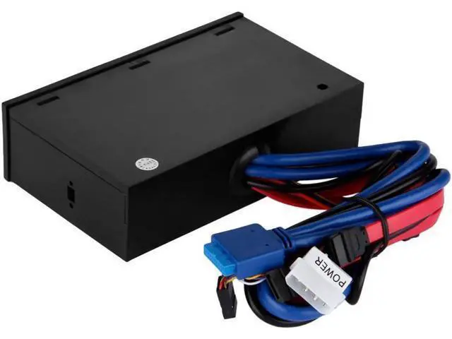Alt view image 5 of 6 - 5.25 Inch Multifunction Media Dashboard Front Panel, Internal Card Reader with USB 2.0, USB 3.0 20Pin Header, e-SATA & SATA Ports for Desktop PC Case