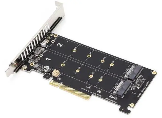 Main image of PH45 M.2 NVMe M Key to PCIe X8 Adapter Card, PCIe 3.0/4.0 Full Speed 32Gbps NVMe SSD Expansion Card for Desktop PC