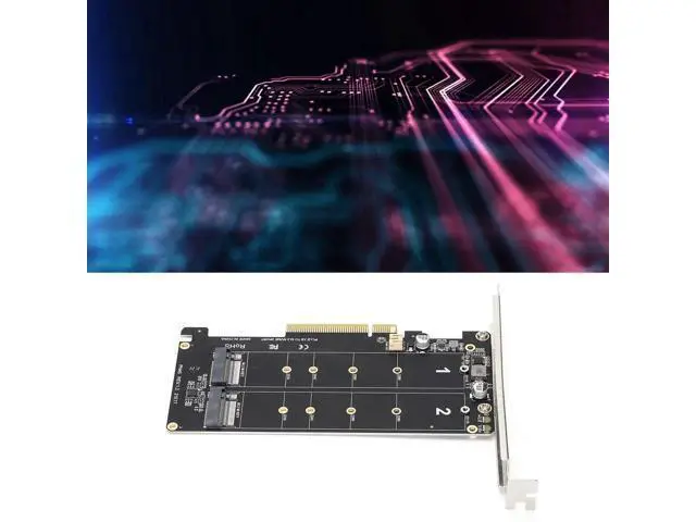 Alt view image 6 of 7 - PH45 M.2 NVMe M Key to PCIe X8 Adapter Card, PCIe 3.0/4.0 Full Speed 32Gbps NVMe SSD Expansion Card for Desktop PC