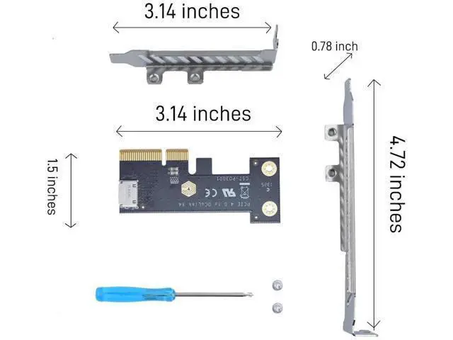 Alt view image 4 of 5 - PCIe 4.0 x4 to OCuLink SFF-8612 Adapter Card, Internal SFF-8611 Interface Expansion Card for NVMe U.2 SSD, External GPU eGPU Dock