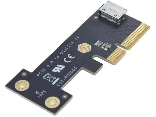 Alt view image 5 of 5 - PCIe 4.0 x4 to OCuLink SFF-8612 Adapter Card, Internal SFF-8611 Interface Expansion Card for NVMe U.2 SSD, External GPU eGPU Dock