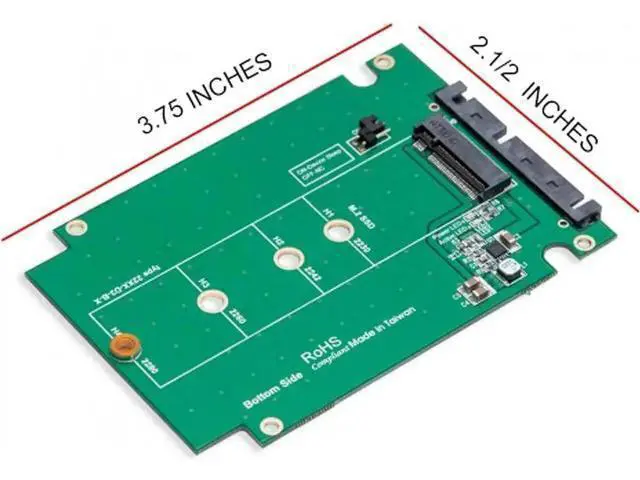 Alt view image 2 of 7 - 2.5" SATA III to M.2 B-Key SATA SSD Aluminum Adapter Enclosure SY-ADA40092
