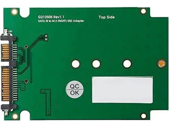 Alt view image 6 of 7 - 2.5" SATA III to M.2 B-Key SATA SSD Aluminum Adapter Enclosure SY-ADA40092