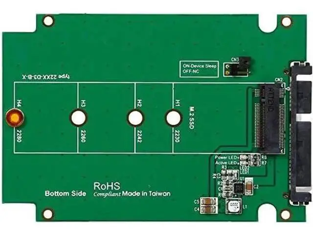 Alt view image 5 of 7 - 2.5" SATA III to M.2 B-Key SATA SSD Aluminum Adapter Enclosure SY-ADA40092