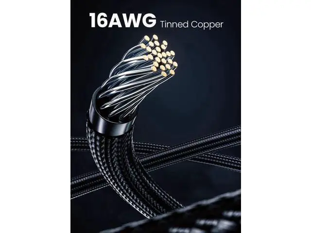 Alt view image 6 of 6 - 30cm Sleeved PCIe 5.0 12VHPWR Extension Cable, 16Pin (12+4/12V-2x6) Male to 3×8Pin PCIe Female GPU Power Adapter Cord, Compatible with RTX 5080 5070 5070Ti 3090Ti 4070Ti 4080 4090