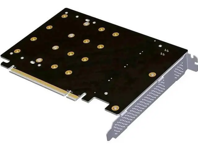 Alt view image 7 of 7 - PCIe 4.0 x16 to 4 M.2 NVMe SSD Expansion Card, Gen4 Full Speed 1-to-4 Quad NVMe Adapter Supports 2242/2260/2280/22110 SSD (Without Heatsink)
