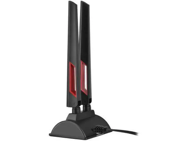 Alt view image 6 of 6 - WiFi 6E Tri-Band Antenna 2.4G/5G/6G, Magnetic Base RP-SMA Antenna with Extension Cable for Desktop PC