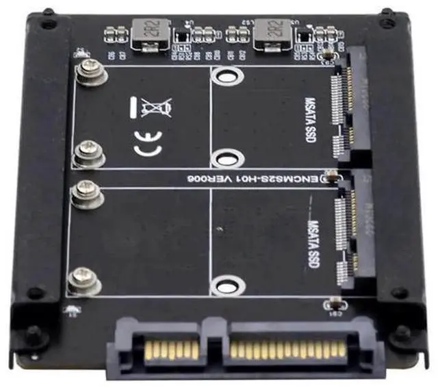 Main image of Dual mSATA to 2.5" SATA RAID Bridge Adapter Card, Support RAID0/JOBD/Span Mode for 2.5-inch SATA Drive Enclosure