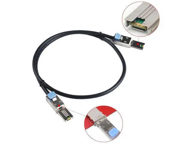 Alt view image 3 of 5 - 1M SFF-8088 Male to Male External Mini SAS Cable, 26Pin 6Gbps SAS 2.0 Shielded External Storage Wire for Server RAID Card, DAS Disk Array, External Hard Drive Enclosure & Data Center Storage Connectio