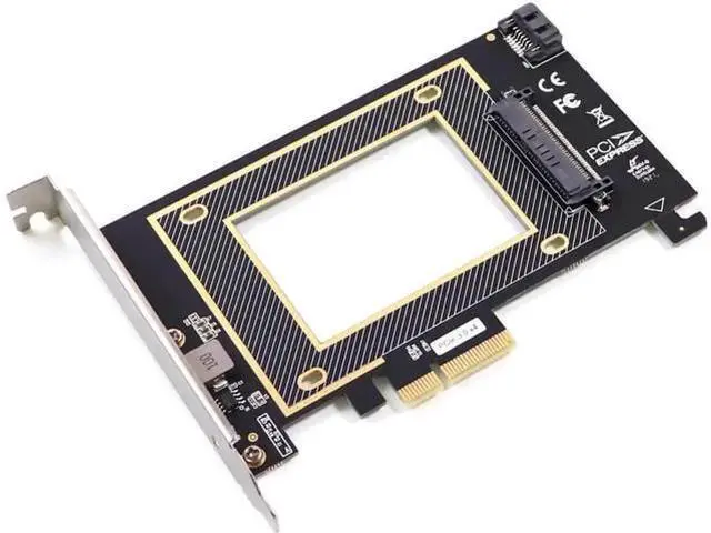 Main image of PCIe X16 to U.2 SFF-8639 Adapter Card, Supports NVMe U.2 / SAS / SATA 7+15 2.5-inch SSD