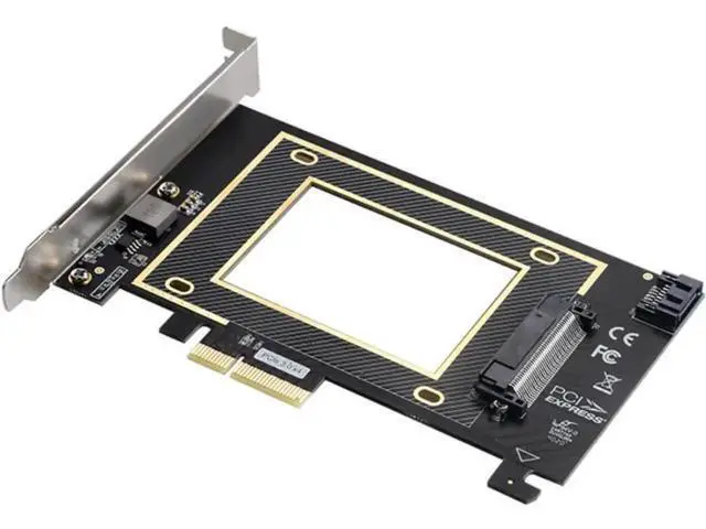 Alt view image 2 of 3 - PCIe X16 to U.2 SFF-8639 Adapter Card, Supports NVMe U.2 / SAS / SATA 7+15 2.5-inch SSD