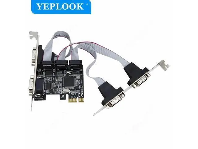 Alt view image 4 of 6 - PCIe x1 to 4-Port DB9 RS232 Serial COM Expansion Card, AX99100 ASIX Chipset Industrial I/O Adapter for Desktop PC