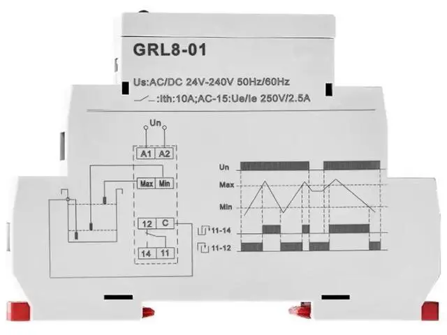 Alt view image 5 of 6 - 1PC GRL8-02 Water Level Control Relay with Stainless Probe, AC/DC 24V-240V Liquid Level Controller