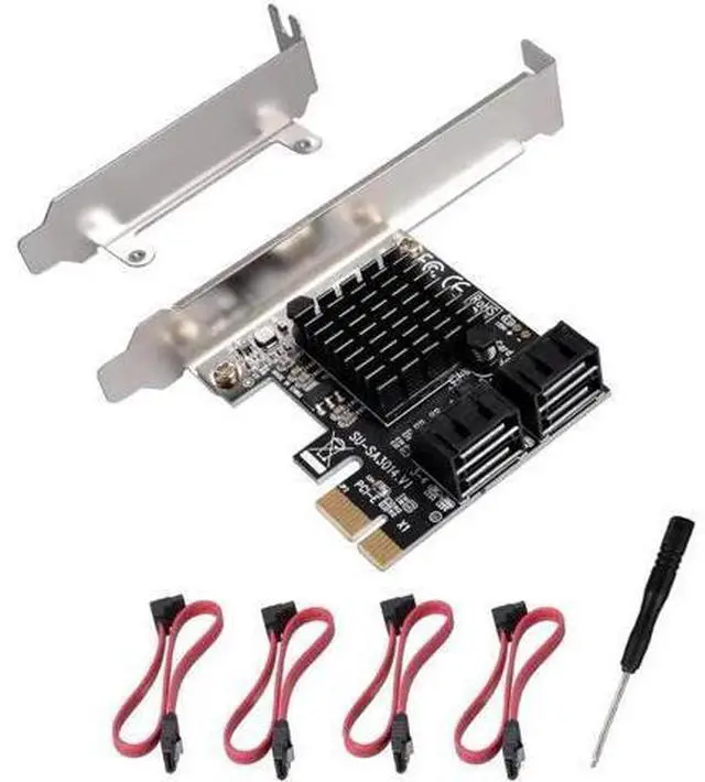 Main image of 4-Port SATA 3.0 PCIe Expansion Card with Low Profile Bracket