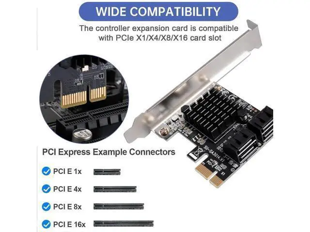 Alt view image 5 of 6 - 4-Port SATA 3.0 PCIe Expansion Card with Low Profile Bracket