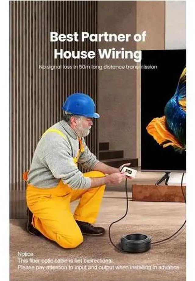 Alt view image 5 of 6 - 6.6FT Fiber Optic HDMI 2.1 Cable, 48Gbps Ultra High Speed CL3 In-Wall Rated Cord, Supports 8K@60Hz 4K@120Hz Dynamic HDR eARC HDCP 2.3 for PC TV PS5 Desktop