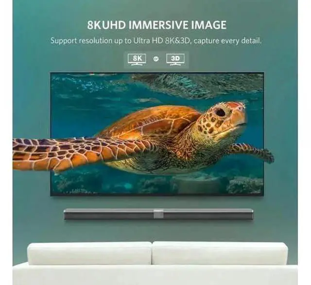 Alt view image 7 of 7 - 3.3FT Active Optical Fiber DP 1.4 Cable, HBR3 32.4Gbps Slim Flexible DisplayPort Cord Supports 8K@60Hz,4K@144Hz In-Wall Install Compatible RTX3070 RTX3080 Gaming Monitor HDTV Projector