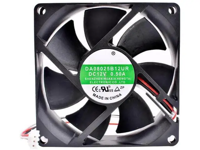 Alt view image 2 of 5 - DA08025B12UR 80x80x25mm DC12V 0.50A Double Ball High Airflow Cooling Fan for Chassis Server Inverter