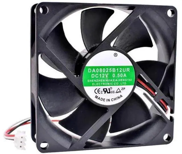 Main image of DA08025B12UR 80x80x25mm DC12V 0.50A Double Ball High Airflow Cooling Fan for Chassis Server Inverter