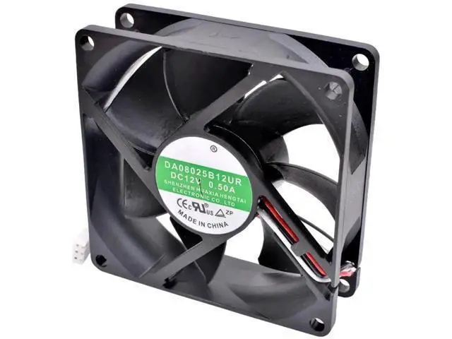 Alt view image 4 of 5 - DA08025B12UR 80x80x25mm DC12V 0.50A Double Ball High Airflow Cooling Fan for Chassis Server Inverter