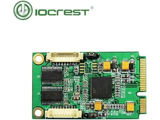 Alt view image 4 of 5 - Half-Size Mini PCIe to 2-Port RS232 DB9 Serial Card, Industrial COM Controller with EXAR XR17V352 Chip