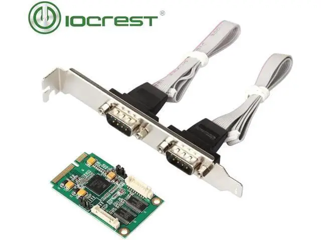 Alt view image 3 of 5 - Half-Size Mini PCIe to 2-Port RS232 DB9 Serial Card, Industrial COM Controller with EXAR XR17V352 Chip